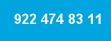 922 474 83 11 922 474 83 11